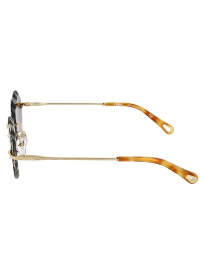 Shop Chloé Women's Gold Metal Sunglasses