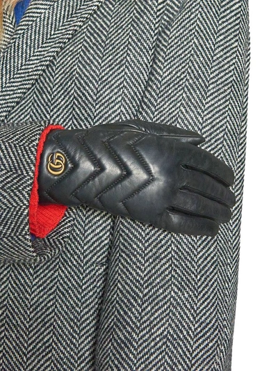 Shop Gucci Women's Black Leather Gloves