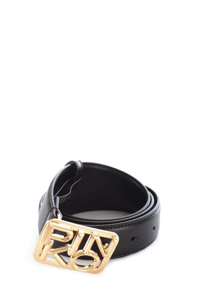 Shop Pinko Women's Black Leather Belt