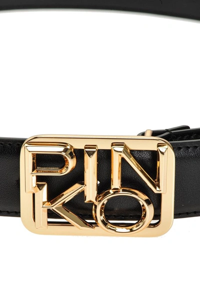 Shop Pinko Women's Black Leather Belt