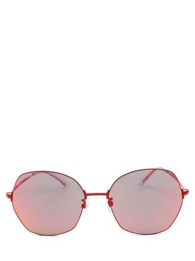 Shop Balenciaga Women's Red Metal Sunglasses