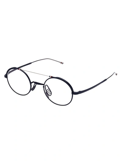 Shop Thom Browne Women's Blue Metal Glasses