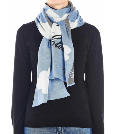 Shop Moschino Women's Blue Scarf