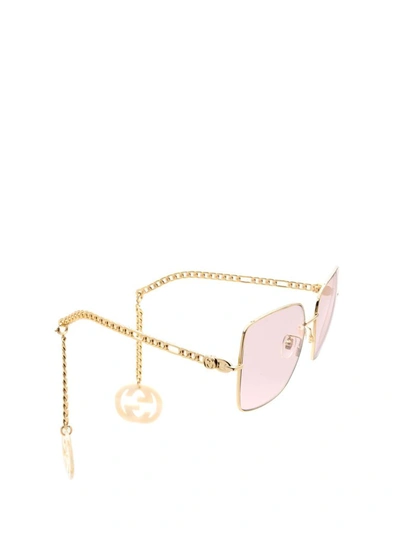 Shop Gucci Women's Gold Metal Sunglasses