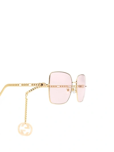 Shop Gucci Women's Gold Metal Sunglasses