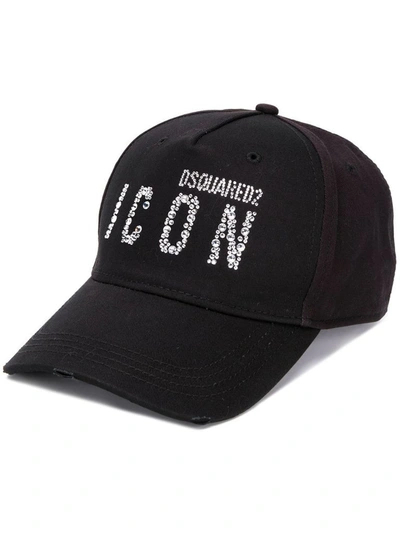 Shop Dsquared2 Women's Black Cotton Hat