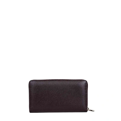 Shop Borbonese Women's Purple Leather Wallet