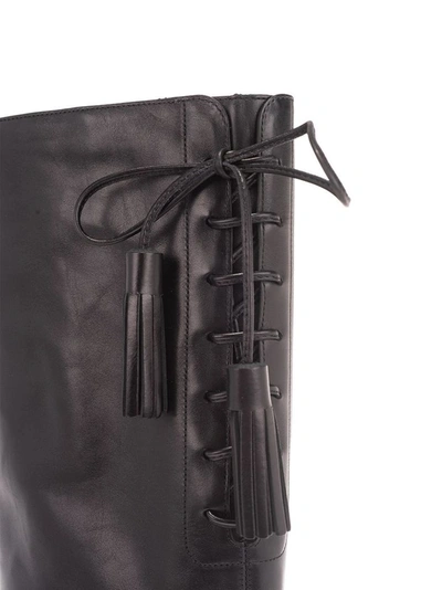 Shop Celine Céline Women's Black Leather Boots