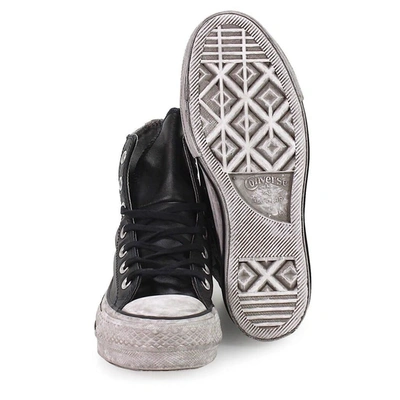 Shop Converse Women's Black Leather Hi Top Sneakers