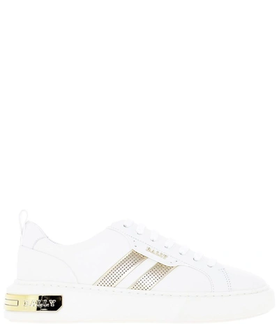 Shop Bally Women's White Leather Sneakers