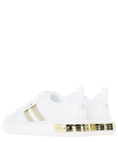 Shop Bally Women's White Leather Sneakers