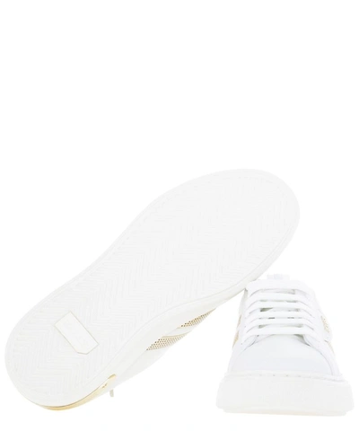 Shop Bally Women's White Leather Sneakers