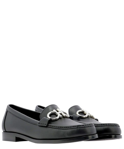 Shop Ferragamo Salvatore  Women's Black Leather Loafers