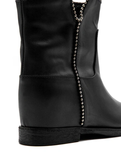 Shop Via Roma 15 Women's Black Leather Ankle Boots