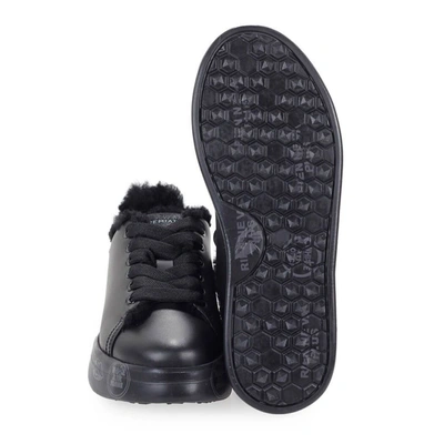 Shop Premiata Women's Black Leather Sneakers