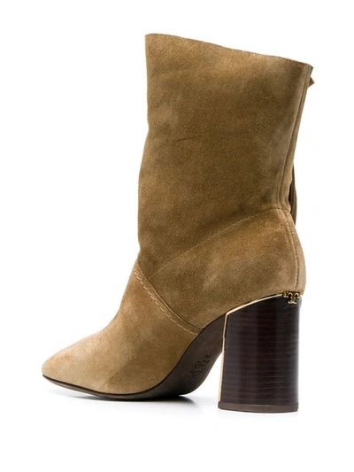 Shop Tory Burch Beige Ankle Boots