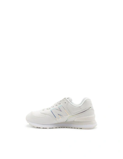 Shop New Balance Women's White Leather Sneakers