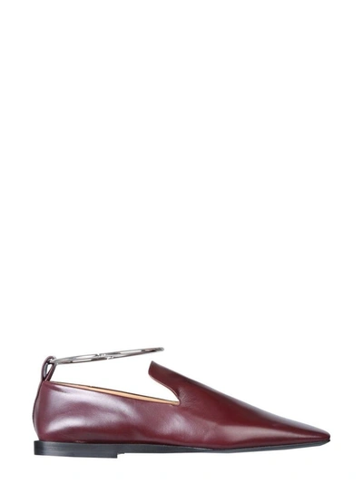 Shop Jil Sander Women's Burgundy Sandals