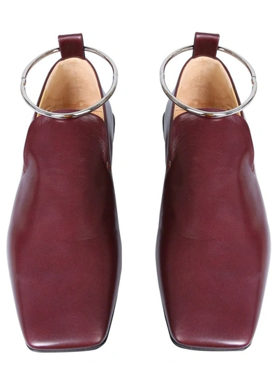 Shop Jil Sander Women's Burgundy Sandals