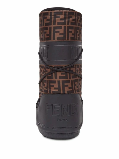 Shop Fendi Women's Brown Polyester Ankle Boots