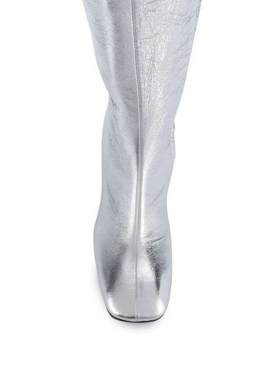 Shop Marni Women's Silver Leather Boots