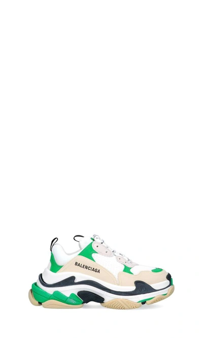 Shop Balenciaga Women's Green Polyester Sneakers