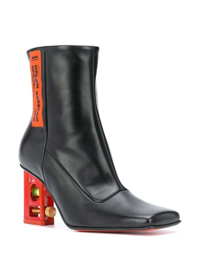 Shop Heron Preston Women's Black Leather Ankle Boots