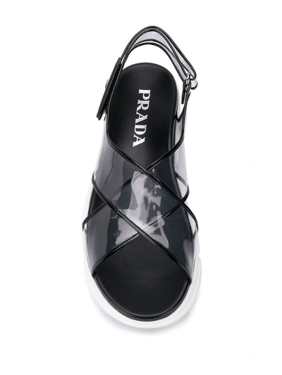 Shop Prada Women's White Rubber Sandals