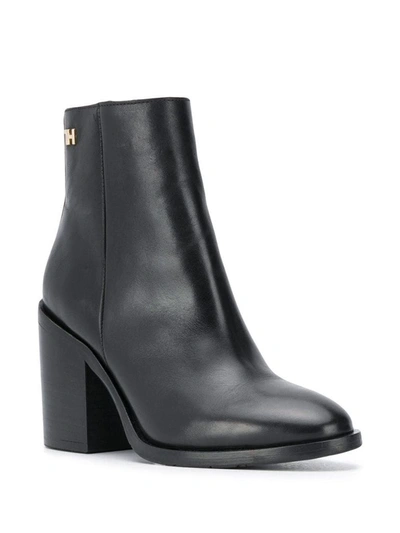 Shop Tommy Hilfiger Women's Black Faux Leather Ankle Boots