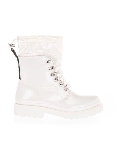 Shop Moncler Women's White Rubber Ankle Boots