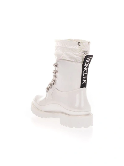 Shop Moncler Women's White Rubber Ankle Boots