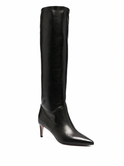 Shop Red Valentino Women's Black Leather Boots