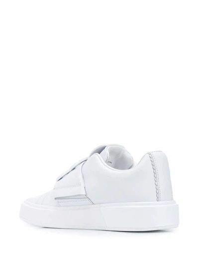 Shop Balmain Women's White Leather Slip On Sneakers