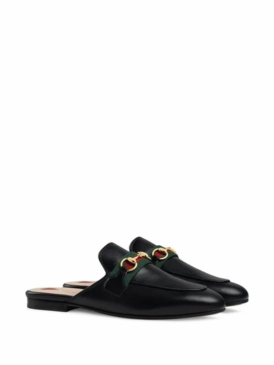 Shop Gucci Women's Black Leather Loafers