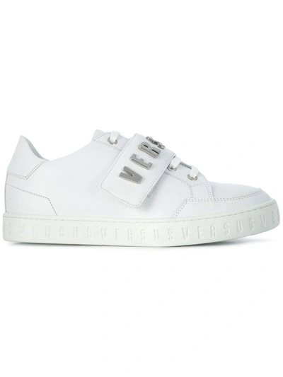 Shop Versus Versace Women's White Leather Sneakers