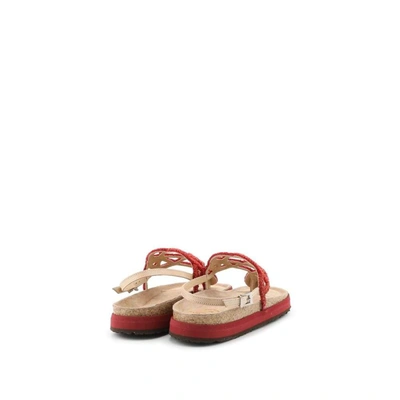 Shop Maliparmi Malìparmi Women's Red Leather Sandals