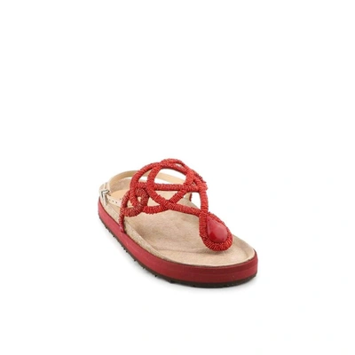 Shop Maliparmi Malìparmi Women's Red Leather Sandals