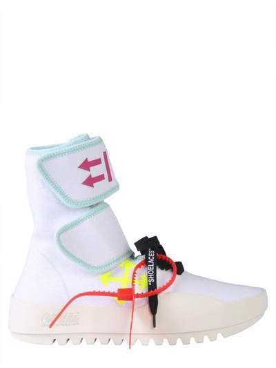 Shop Off-white Women's White Polyester Hi Top Sneakers