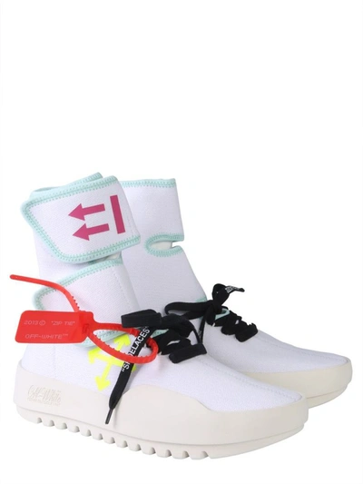 Shop Off-white Women's White Polyester Hi Top Sneakers
