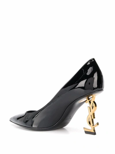 Shop Saint Laurent Women's Black Leather Pumps