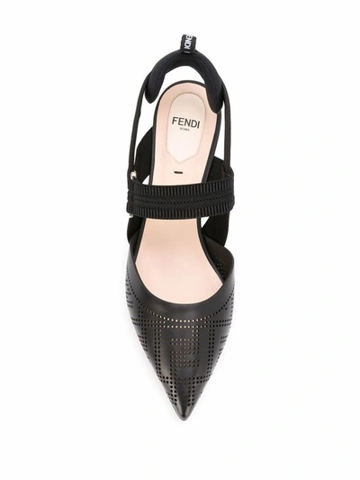 Shop Fendi Women's Black Leather Heels