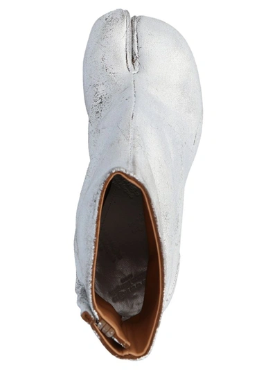 Shop Maison Margiela Women's Silver Ankle Boots