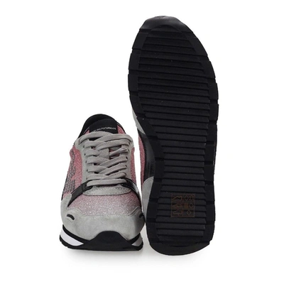 Shop Emporio Armani Women's Grey Suede Sneakers