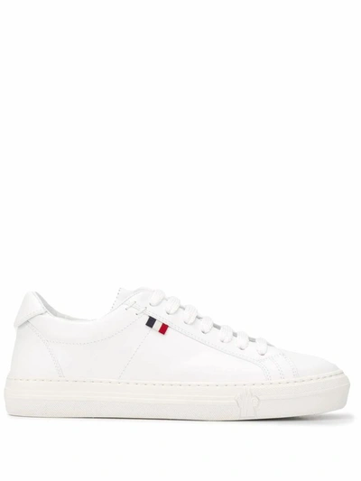 Shop Moncler Women's White Leather Sneakers