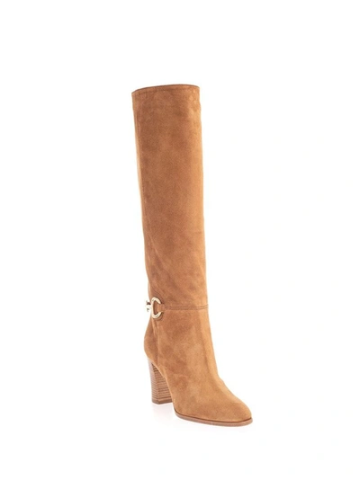 Shop Celine Céline Women's Brown Suede Boots