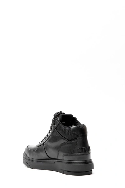 Shop Heron Preston Men's Black Leather Sneakers
