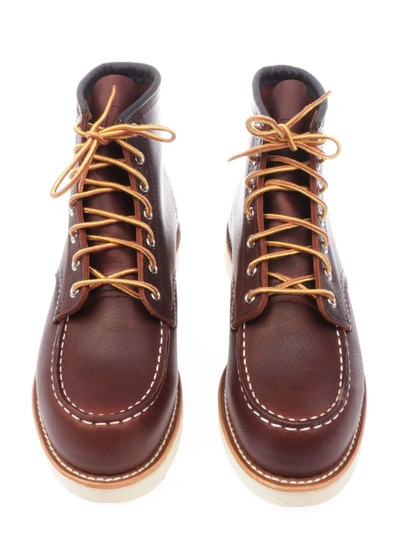 Red Wing 6-inch Classic Moc Boot Black Oxblood Mesa In Brown