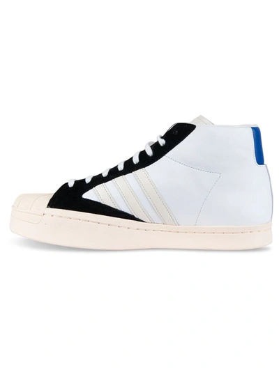 Shop Adidas Y-3 Yohji Yamamoto Men's White Leather Hi Top Sneakers