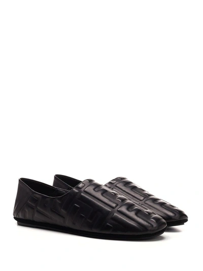 Shop Fendi Men's Black Loafers