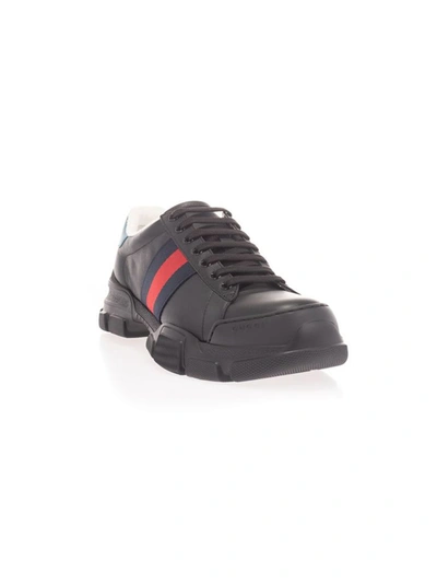 Shop Gucci Men's Black Leather Sneakers